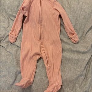 Old Navy Pink Ribbed Kids Footie